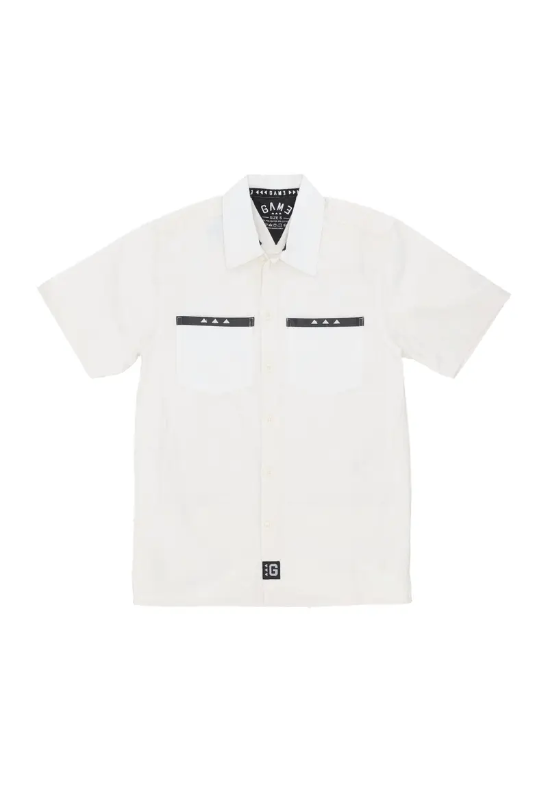 Camicia Manica Corta Uomo Chicano Work Shirt White