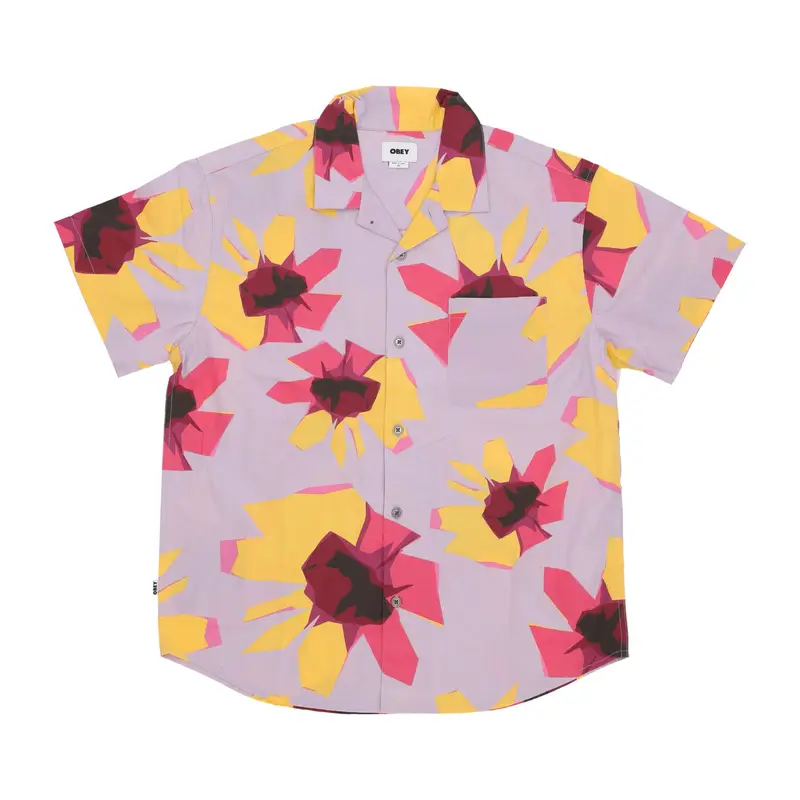 Camicia Manica Corta Uomo Eden Woven Orchid Petal Multi