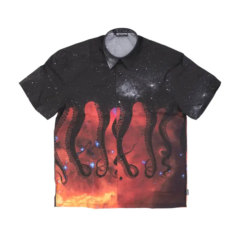 Camicia Manica Corta Uomo Galaxy Shirt Black