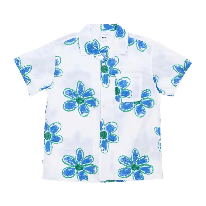 Camicia Manica Corta Uomo Wyatt Woven S White Multi