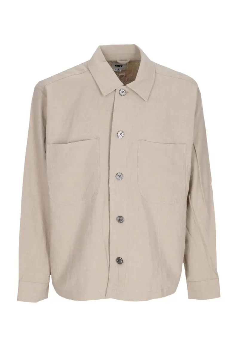 Camicia Manica Lunga Uomo Antonio Utility Shirt Jacket Oatmeal