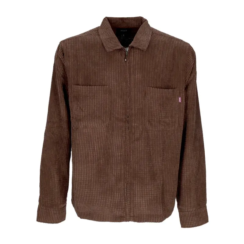 Camicia Manica Lunga Uomo Cornelius Zip Shirt Eggplant