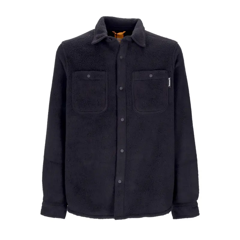 Camicia Manica Lunga Uomo Fleece Overshirt Black