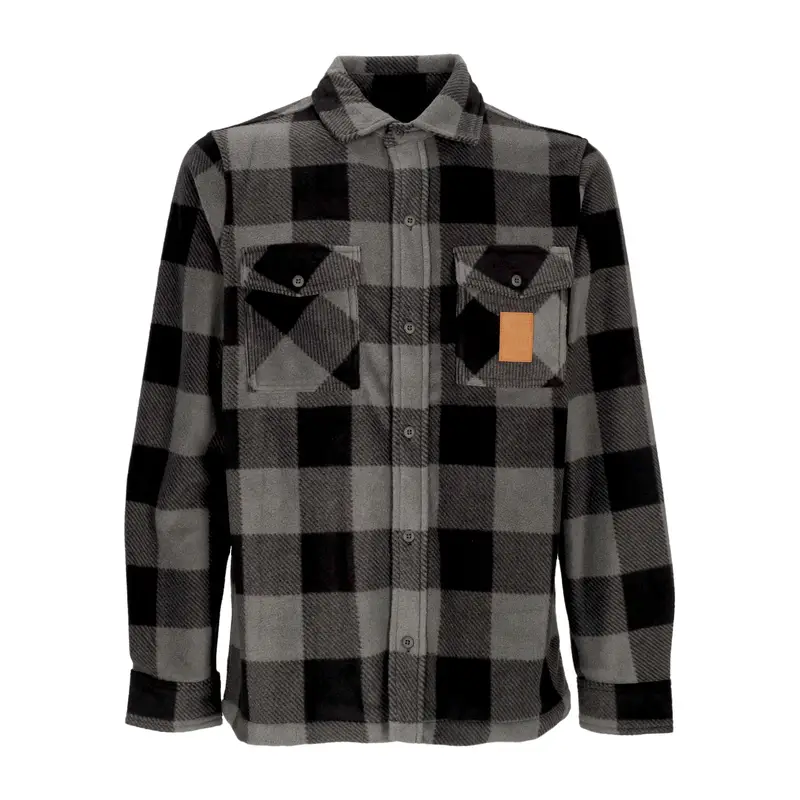 Camicia Manica Lunga Uomo Woodsman Fleece Charcoal