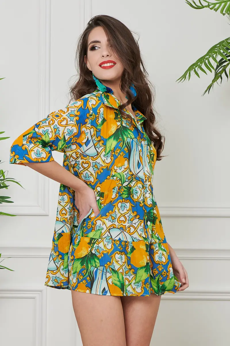 CAMICIA MANICHE 3/4 | Colore: Limoni | Taglia: S/M