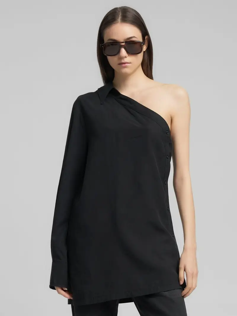 Camicia Monospalla In Misto Lino