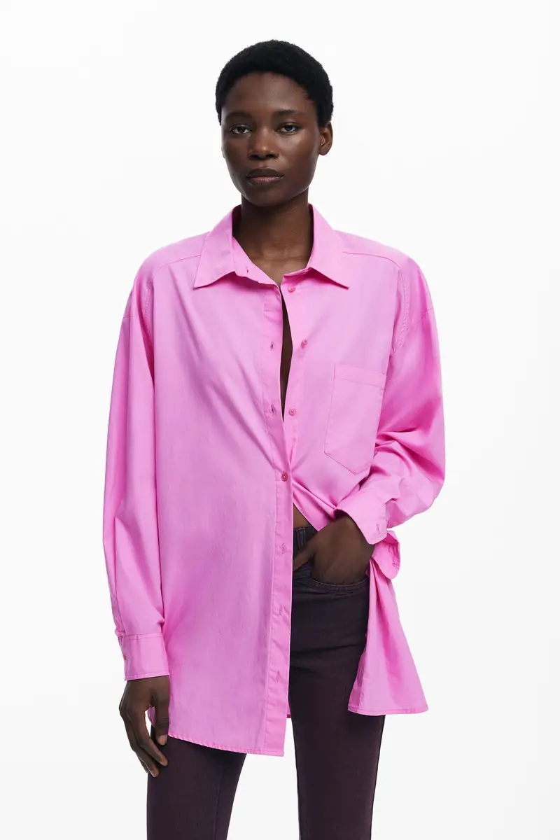 Camicia oversize con vignette