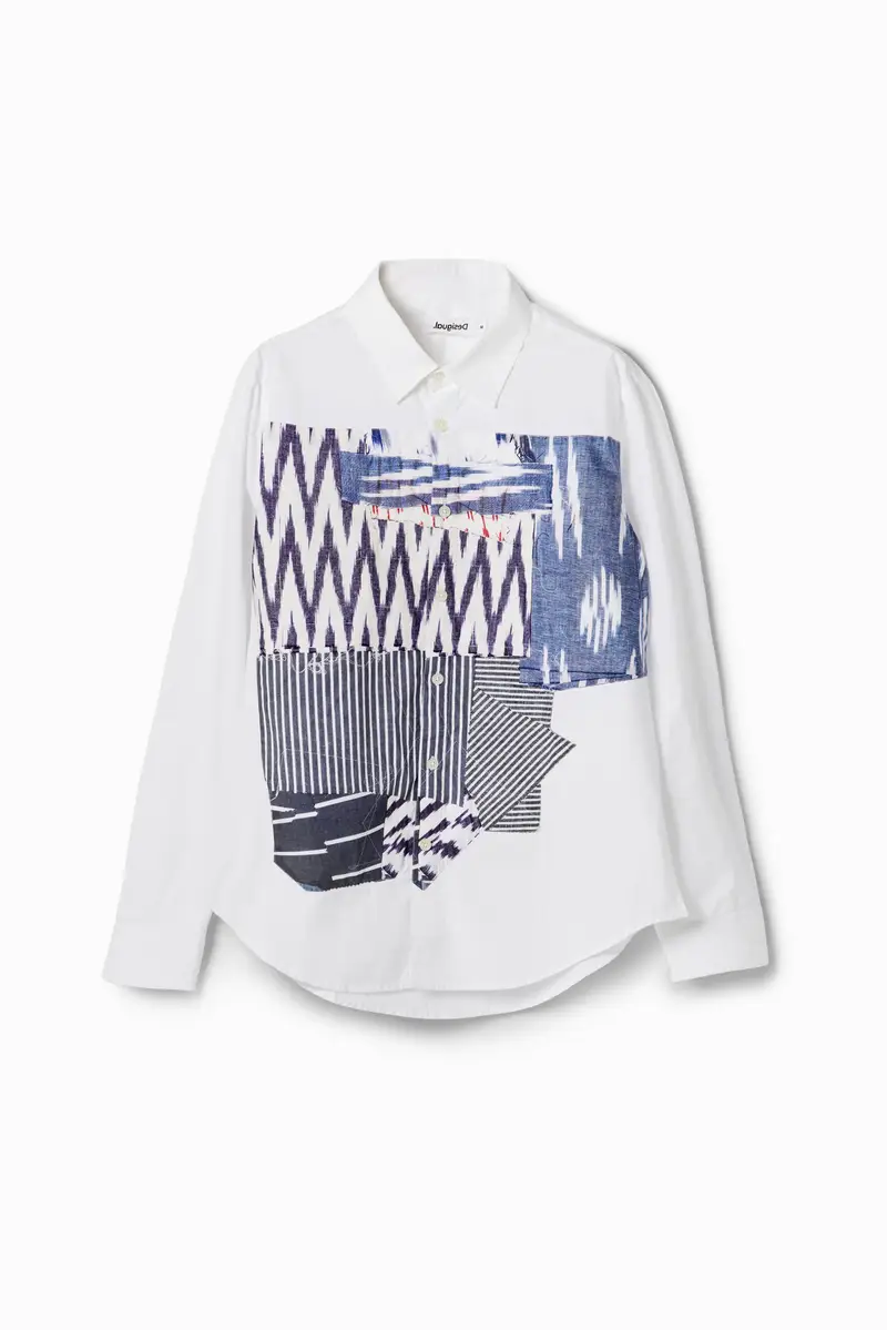 Camicia patchwork ikat