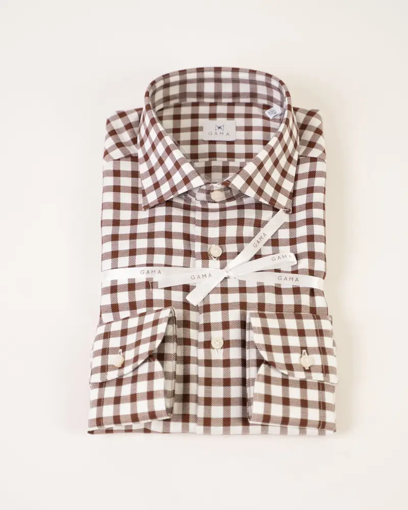 Camicia Quadri Marrone