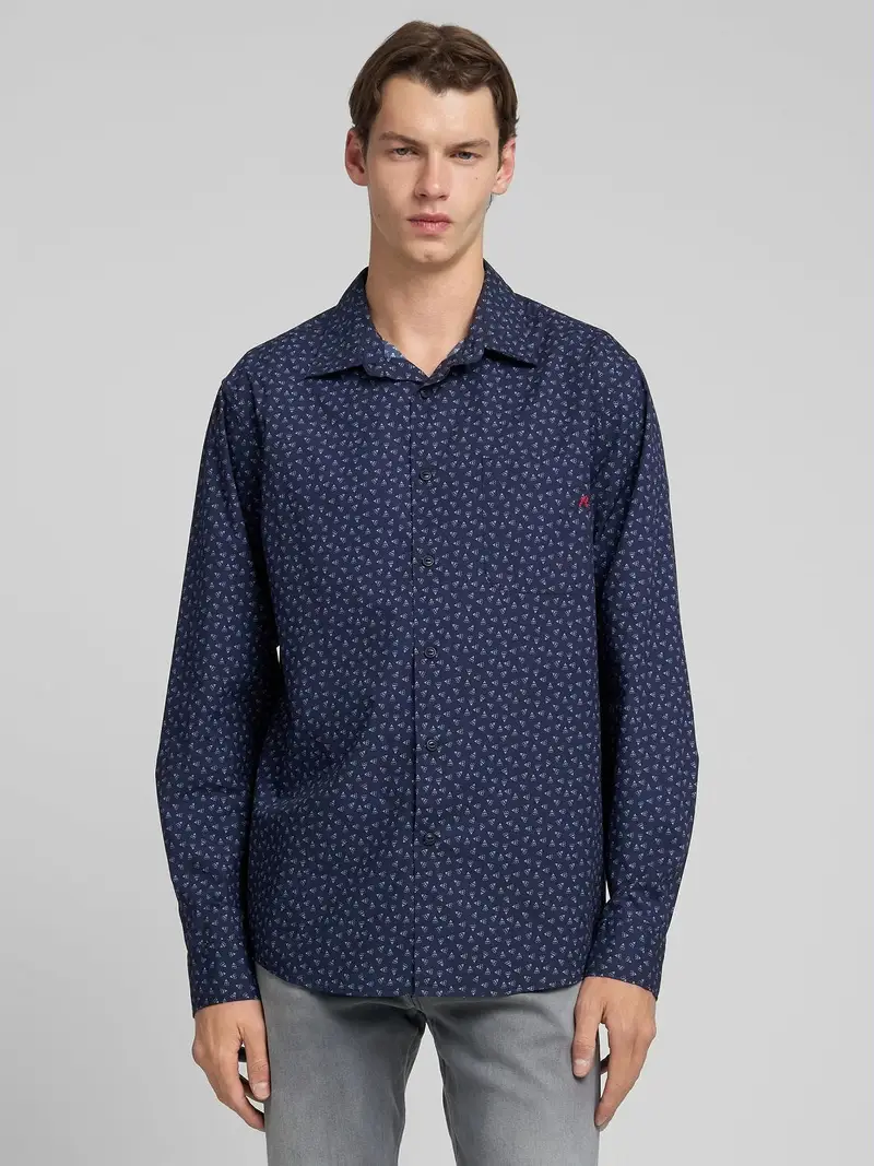 Camicia Regular Fit In Popeline Di Cotone