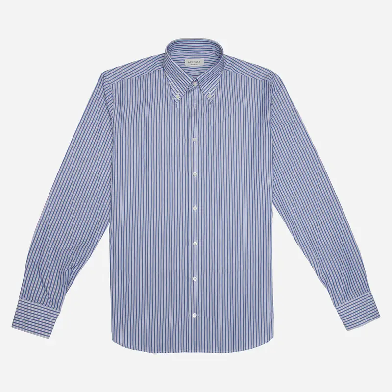 Camicia righe multi cotone testurizzato, collo stile collo button down miniatura 2