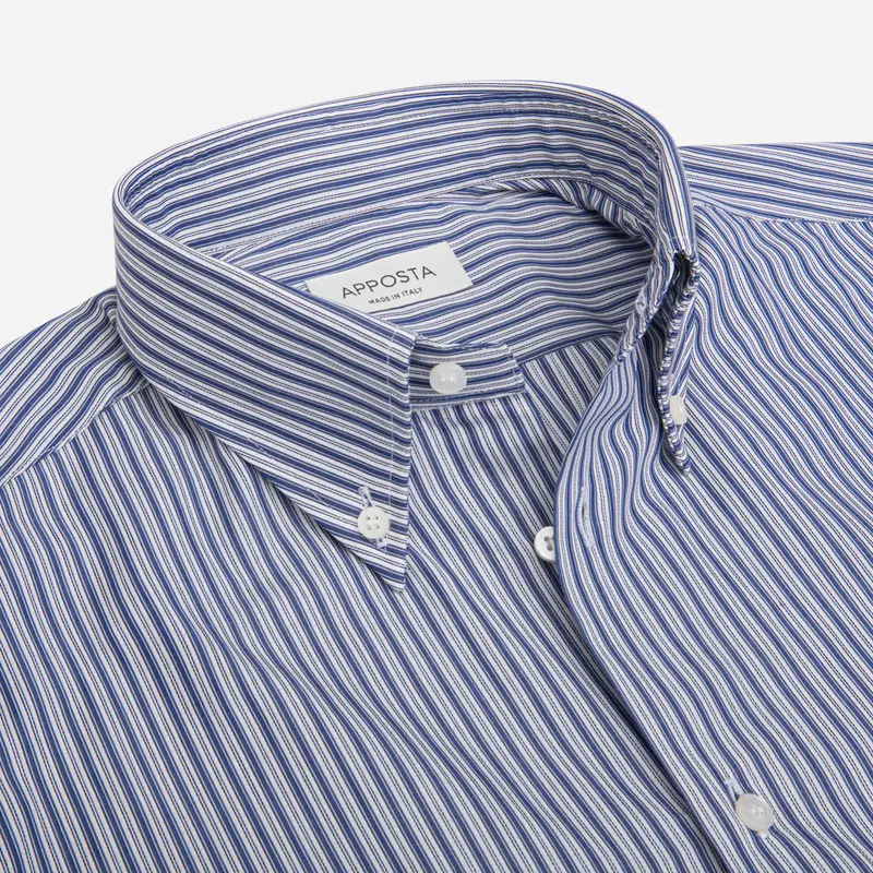 Camicia righe multi cotone testurizzato, collo stile collo button down miniatura 3