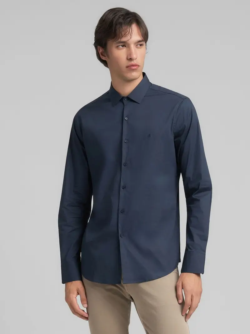 Camicia Slim Fit In Popeline