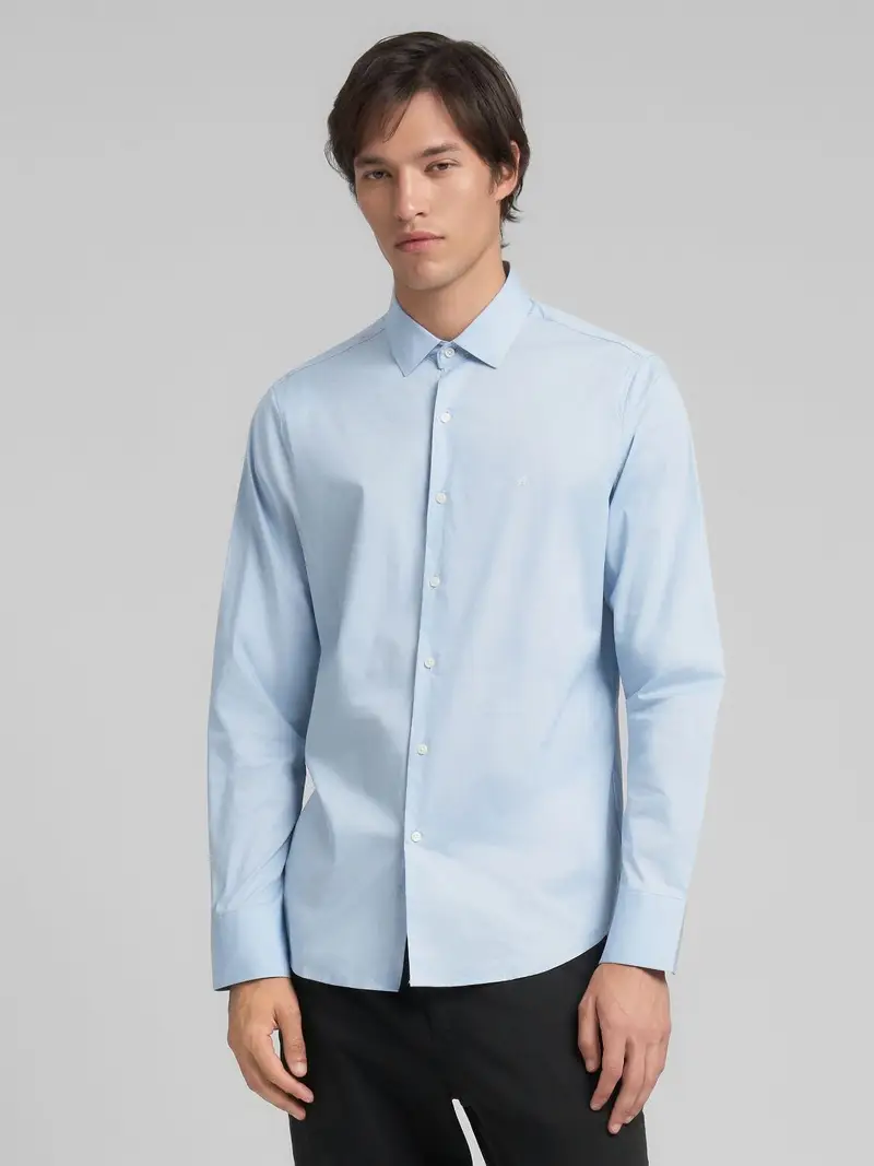 Camicia Slim Fit In Popeline