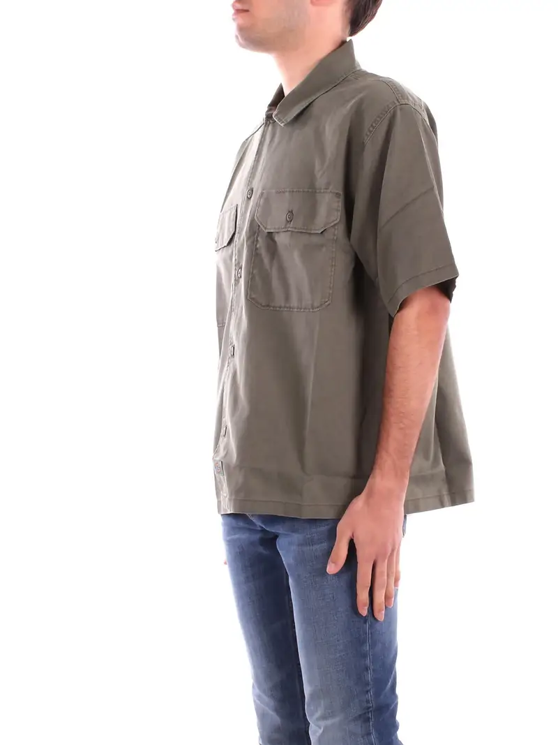 Camicia Uomo DICKIES Verde militare Unionville gd work shirt ss mi miniatura 2
