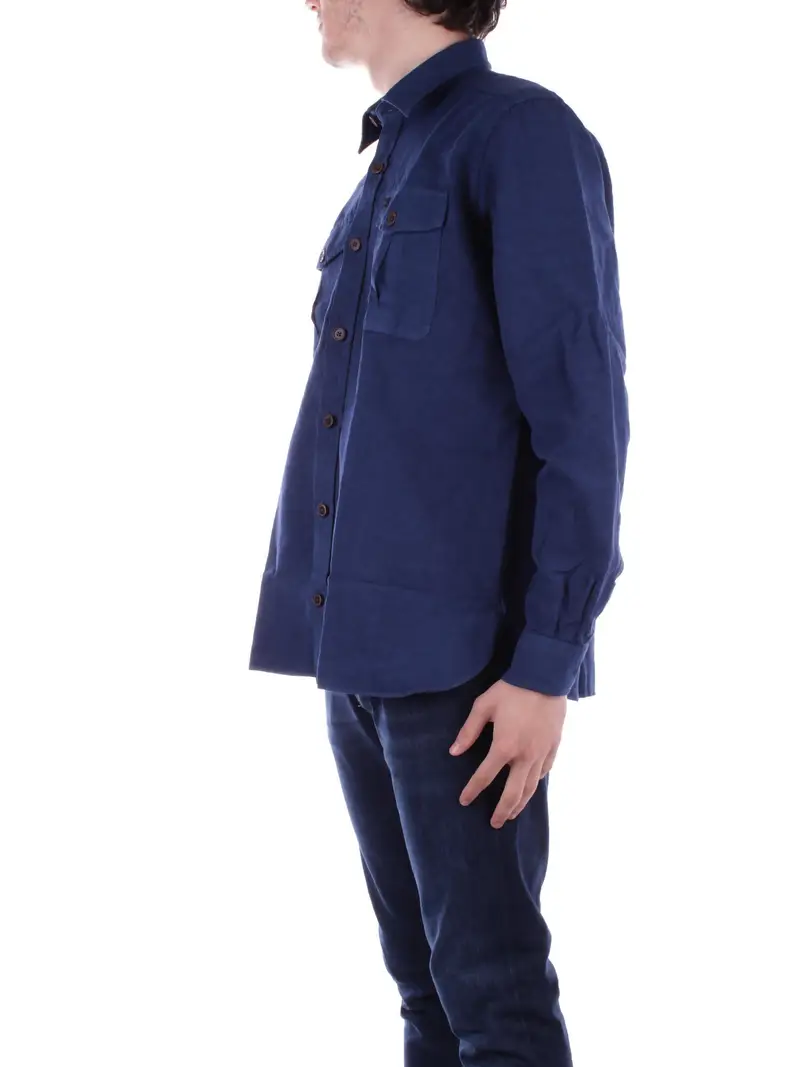 Camicia Uomo FAY Blu navy Over tasche petto tinta miniatura 2