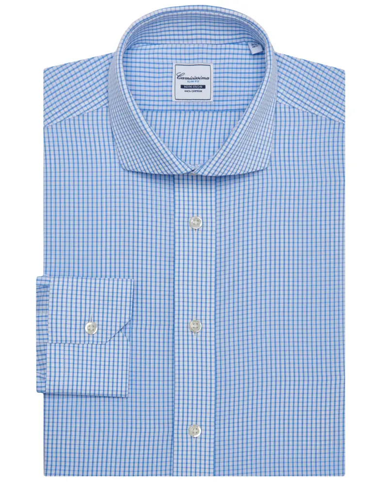 Camicia fancy non iron francese a quadri francese