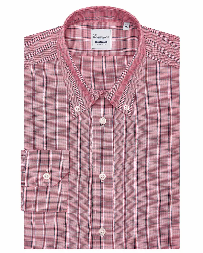 Camicia fancy non iron quadrettata button down