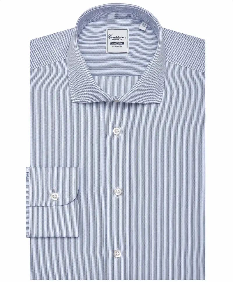 Camicia fancy non iron rigata francese