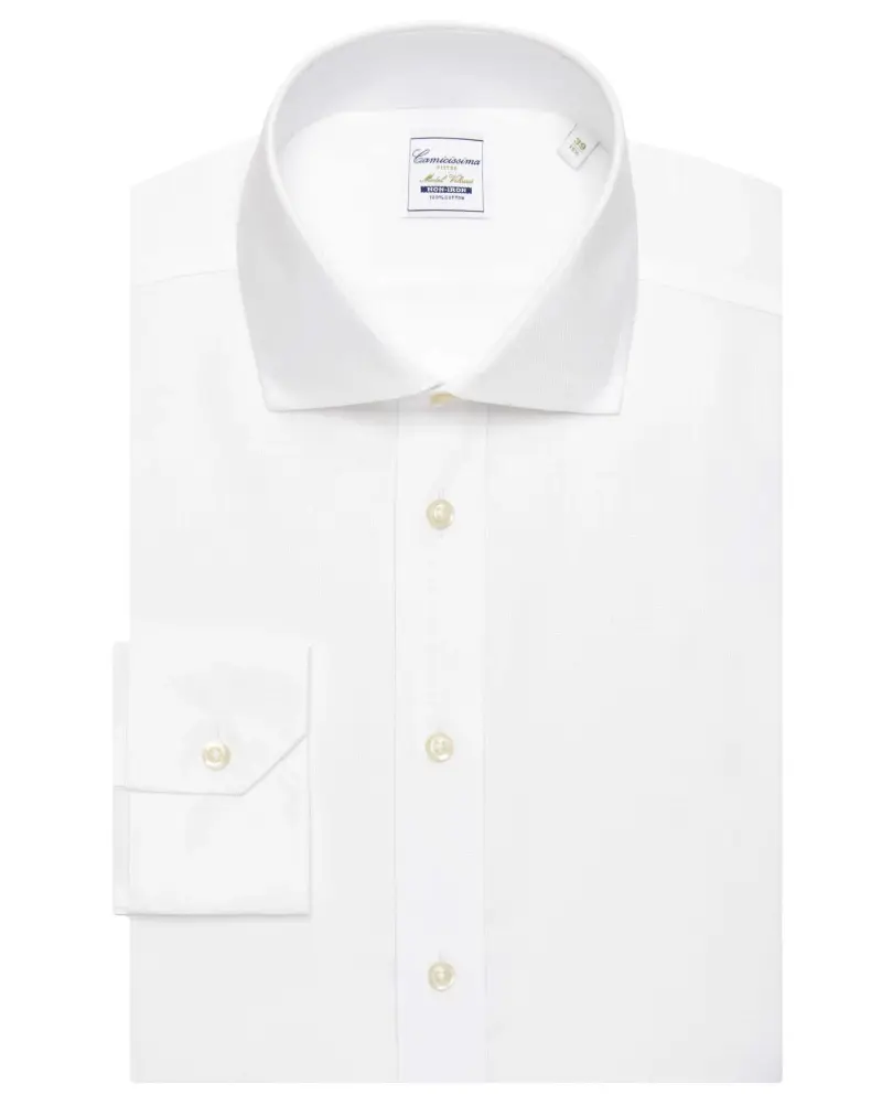 Camicia non iron bianca fitted vilnius vilnius francese