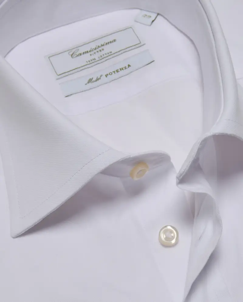 Camicia permanent bianca fitted potenza potenza francese