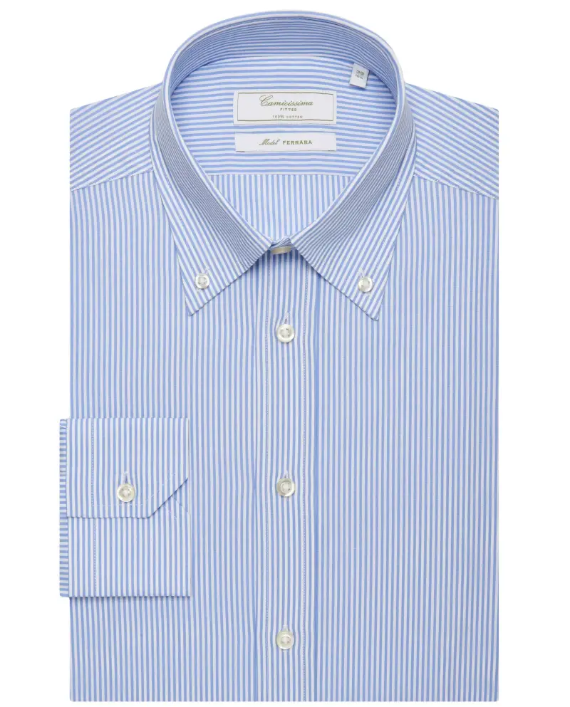 Camicia permanent fitted a righe ferrara ferrara button down