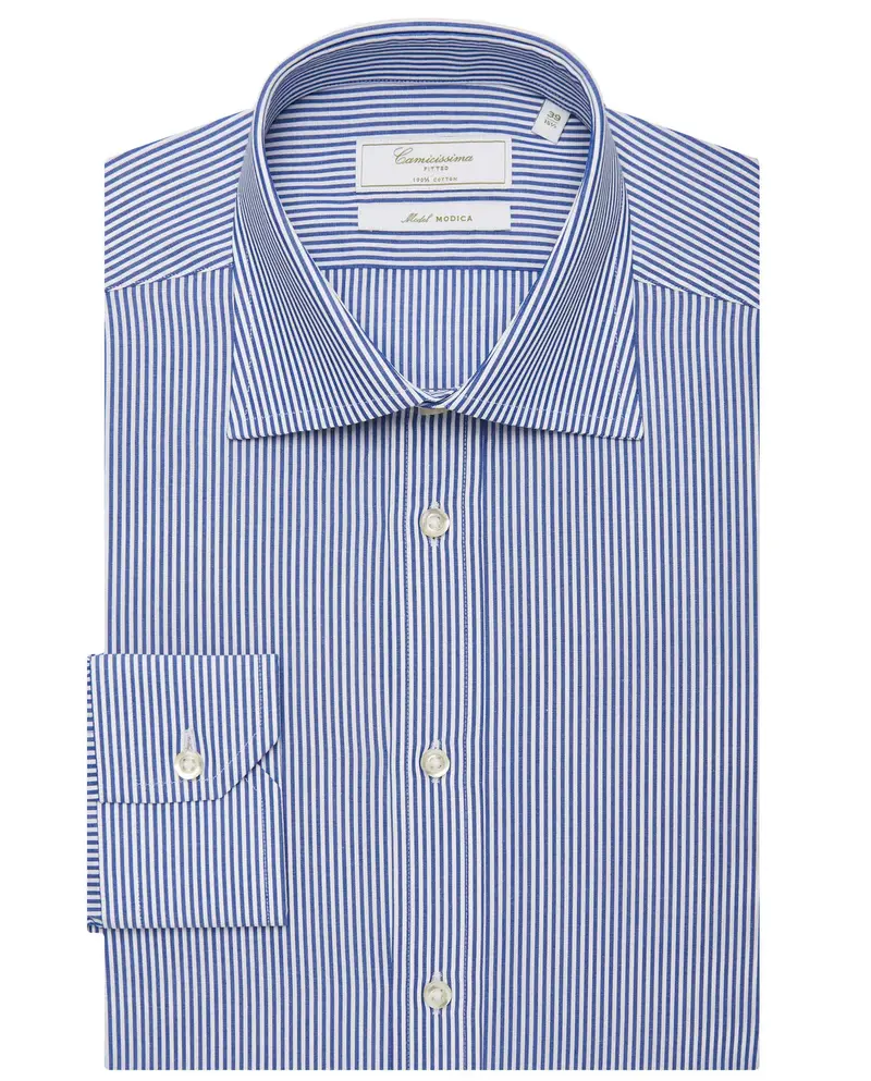 Camicia permanent fitted a righe modica modica francese