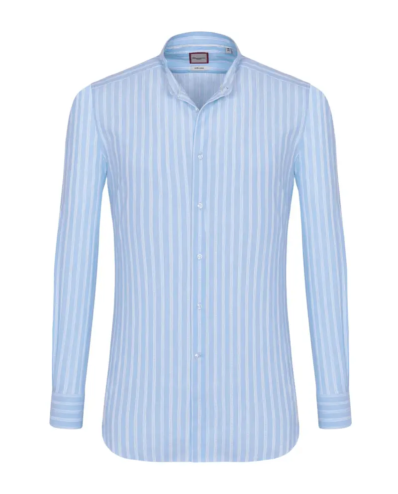 Camicia trendy a righe collo coreana