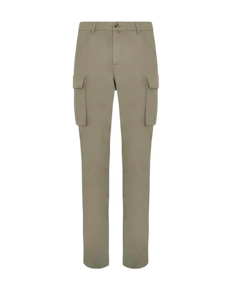 Cotton popeline cargo trousers military