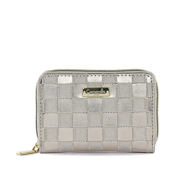 Portafoglio oro da donna con zip