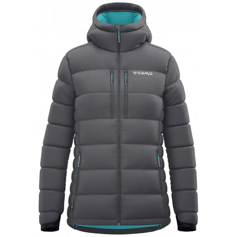 Giacca Piuma Cosmo Asphalt Grigio Sky Blue Donna M