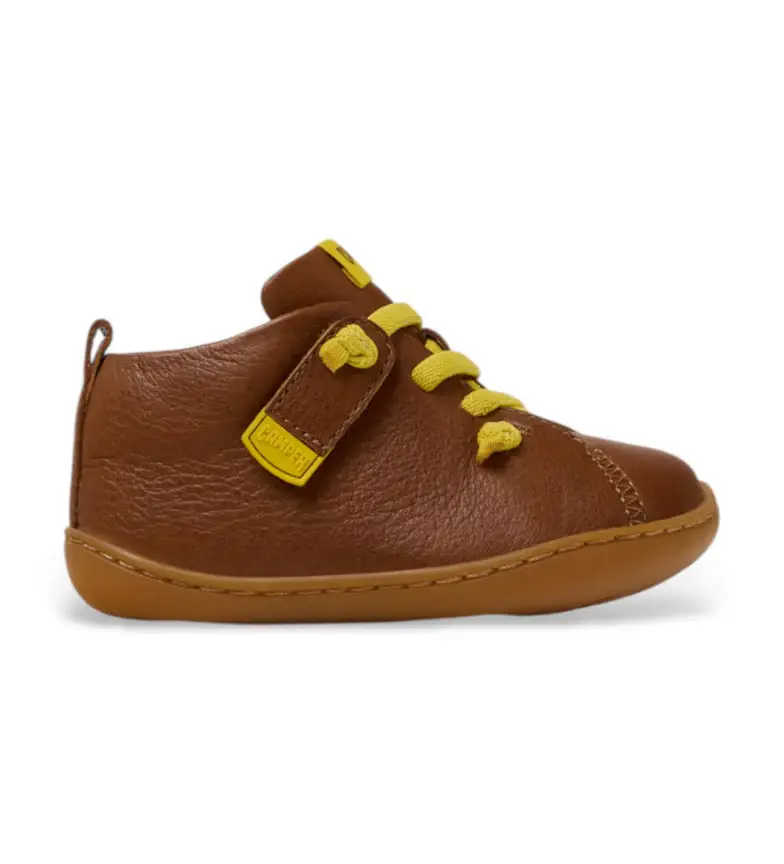 Camper Kids Sneakers marroni in pelle per bambini miniatura 3