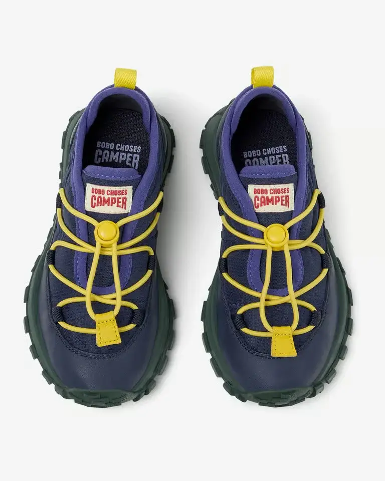 Camper Kids Sneakers blu e giallo per bambini miniatura 2