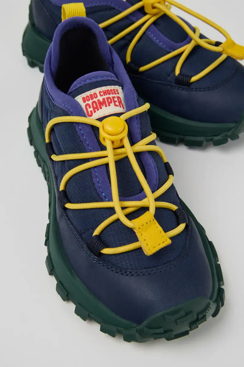 Camper Kids Sneakers blu e giallo per bambini miniatura 3