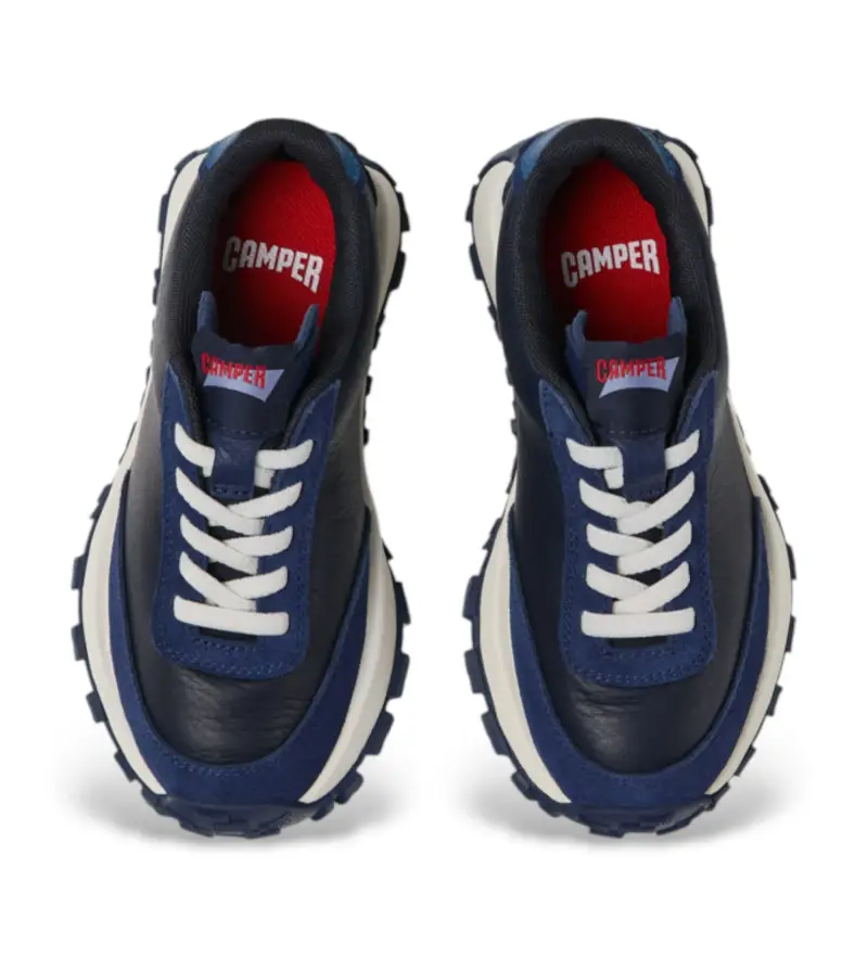 Camper Kids Sneakers blu in pelle per bambini miniatura 2