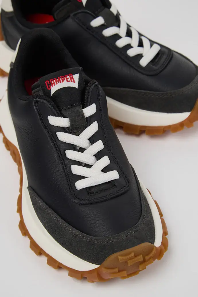 Camper Kids Sneakers nere per bambini in pelle miniatura 3