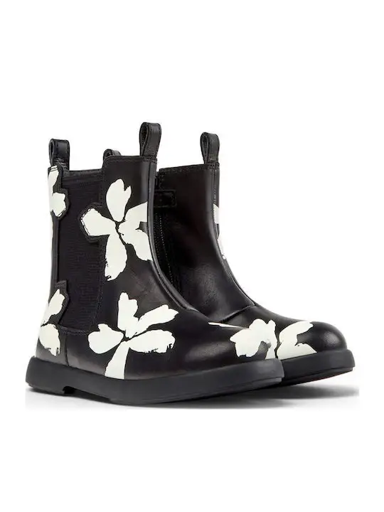 Stivaletti con Motivo Floreale NERO miniatura 3