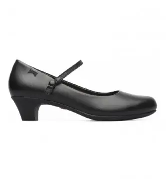 per donna 20202-088 Scarpa Helena in pelle nera tacco basso altezza 4,5 cm (38), Nero, 3 a 5cm, Fibbia, Casual