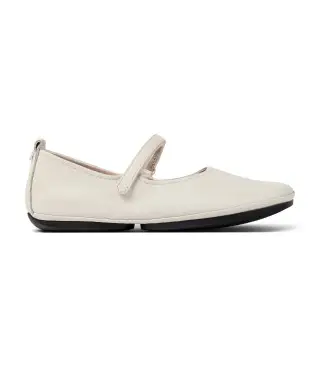 per donna K201365-024 Ballerine in pelle bianca Nina Right (35), Bianco, Basso, Velcro, Casual, Sostenibile