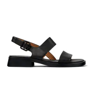 per donna K201486-005 Sandali Dana in pelle nera (36), Nero, Basso, Fibbia, Casual