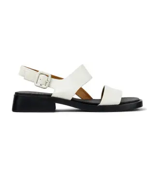per donna K201486-007 Sandali Dana in pelle bianca (36), Bianco, 1 a 3 cm, Fibbia, Casual