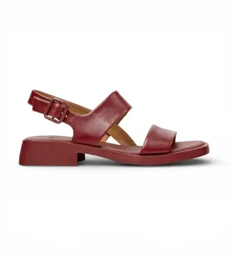 per donna K201486-015 Sandali in pelle bordeaux Dana (36), Basso, 1 a 3 cm, Fibbia, Casual