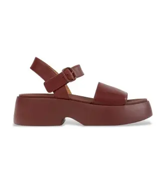 per donna K201659-012 Sandali in pelle marrone Tasha (35), 3 a 5cm, Fibbia, Casual, Bordeaux