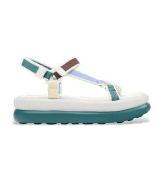 per donna K201726-013 Sandali multicolori con pallina galleggiante (36), 3 a 5cm, Velcro, Casual, Multicolore, Poliestere riciclato