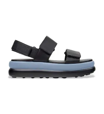 per donna K201932-002 Sandali in pelle nera con palline galleggianti (35), Nero, 3 a 5cm, Velcro, Casual