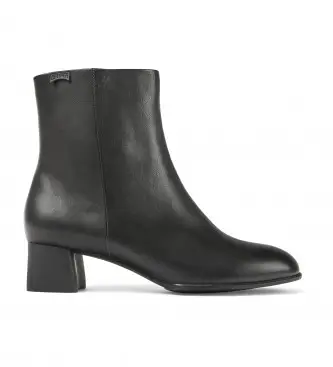 per donna K400664-001 Stivaletto Katie in pelle nera -Altezza tacco 5cm- (38), Nero, Tessuto, 5 a 8cm, Cerniera, Casual