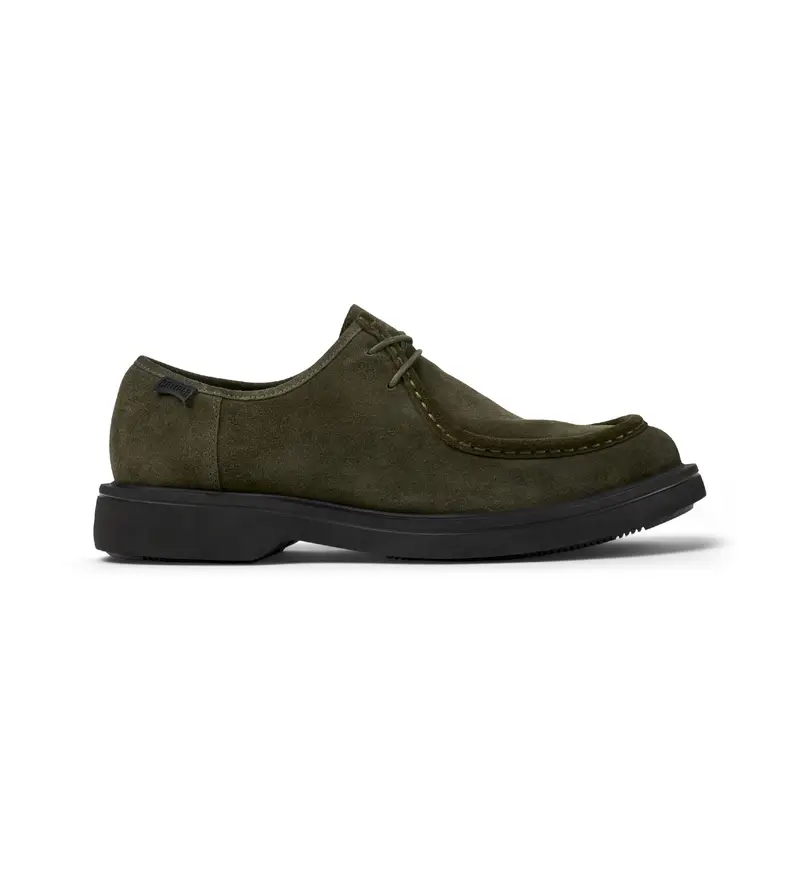 per uomo. K100999-002 Scarpe normanne in pelle verde scuro (40), Basso, Stringhe, Casual