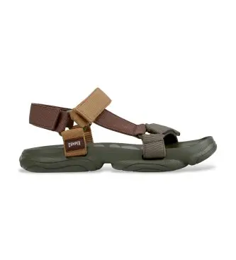 per uomo K101048-006 Sandali verdi carsici (39), Basso, Velcro, Casual, Verde, Poliestere riciclato Multicolore