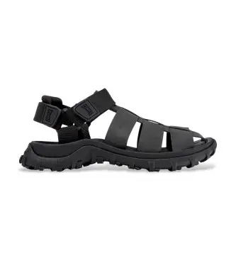 per uomo K101090-001 Sandali Drift Trail in pelle nera (39), Nero, Basso, Velcro, Casual