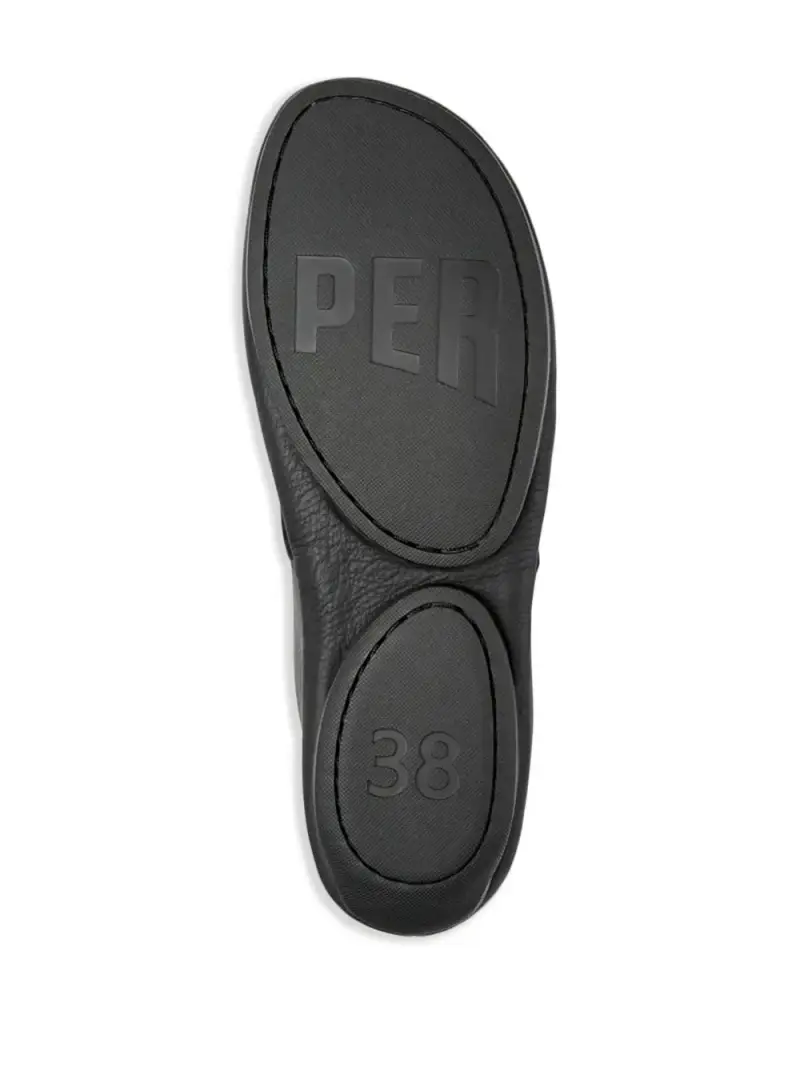 Camper Polacchine Nero in Pelle Martellata miniatura 2